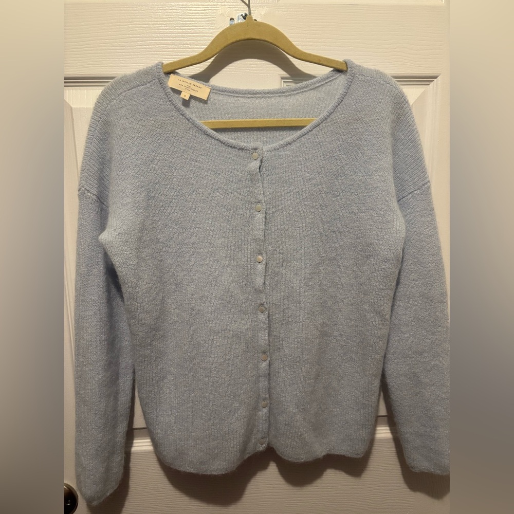 Sezane Soft Blue Women's Cardigan